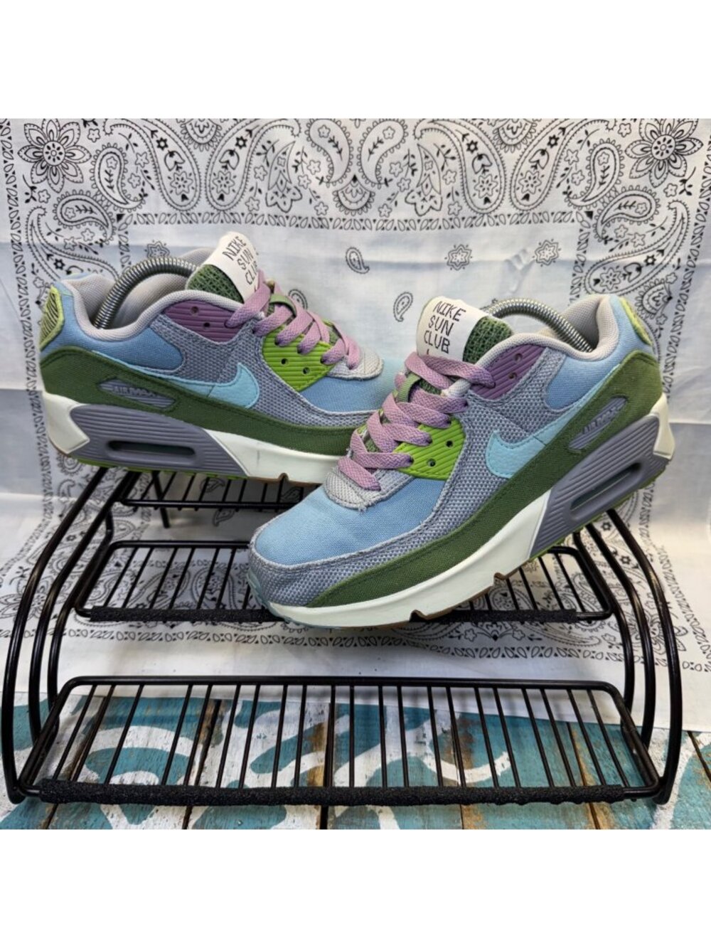 Nike Air Max 90 GS Sun Club Multi-Color Youth 5Y/Women's 6.5 DQ4016-400